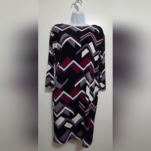 Lauren Ralph Lauren Geometric Patterned Dress Size 4